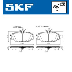 Brake Pad Set VKBP80543E SKF VKBP 80543 E OE Ref 1611458180