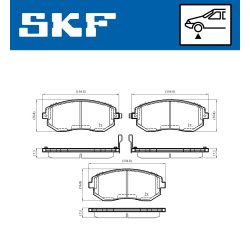 Brake Pad Set VKBP80545A SKF VKBP 80545 A OE Ref 32006166