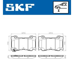 Brake Pad Set VKBP80546A SKF VKBP 80546 A OE Ref AY040NS134