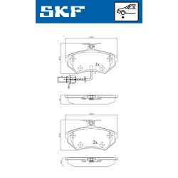 Brake Pad Set VKBP80547E SKF VKBP 80547 E OE Ref 8E0615115B