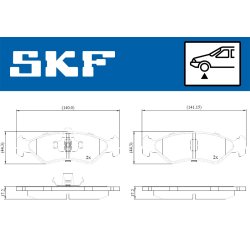 Brake Pad Set VKBP80550 SKF VKBP 80550 OE Ref 1010502