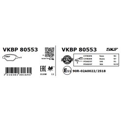 Brake Pad Set VKBP80553 SKF VKBP 80553 OE Ref 1617252380 SKF