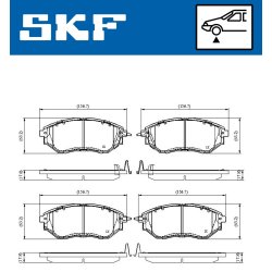 Brake Pad Set VKBP80555A SKF VKBP 80555 A OE Ref 26296AG000
