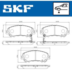 Brake Pad Set VKBP80557A SKF VKBP 80557 A OE Ref D10604CA0A