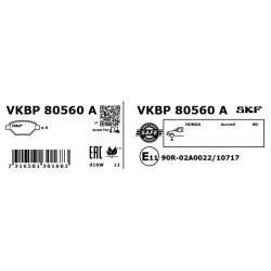 Brake Pad Set VKBP80560A SKF VKBP 80560 A OE Ref 45022TL1G00 SKF