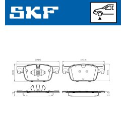 Brake Pad Set VKBP80563 SKF VKBP 80563 OE Ref 31423651 SKF