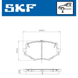 Brake Pad Set VKBP80564A SKF VKBP 80564 A OE Ref 1U163328Z