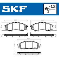 Brake Pad Set VKBP80578A SKF VKBP 80578 A OE Ref 410607Z025