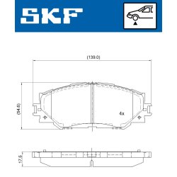 Brake Pad Set VKBP80579 SKF VKBP 80579 OE Ref 0446512610 SKF