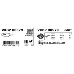 Brake Pad Set VKBP80579 SKF VKBP 80579 OE Ref 0446512610 SKF