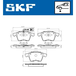 Brake Pad Set VKBP80589E SKF VKBP 80589 E OE Ref 7H0698151A
