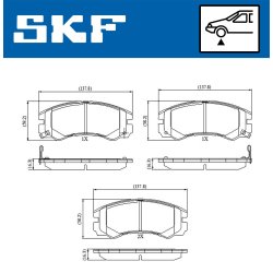 Brake Pad Set VKBP80590A SKF VKBP 80590 A OE Ref 8970352570 SKF