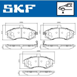 Brake Pad Set VKBP80591A SKF VKBP 80591 A OE Ref 5810117A010