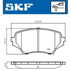 Brake Pad Set VKBP80592A SKF VKBP 80592 A OE Ref N0Y73328Z