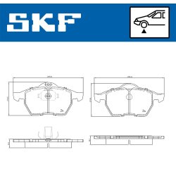 Brake Pad Set VKBP80593 SKF VKBP 80593 OE Ref 09198688