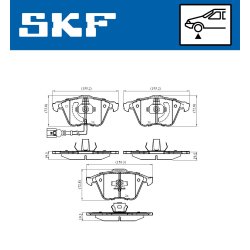 Brake Pad Set VKBP80594E SKF VKBP 80594 E OE Ref 1K0615105DF
