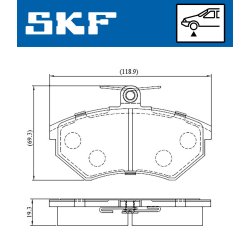 Brake Pad Set VKBP80598 SKF VKBP 80598 OE Ref 357698151B