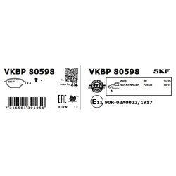 Brake Pad Set VKBP80598 SKF VKBP 80598 OE Ref 357698151B SKF