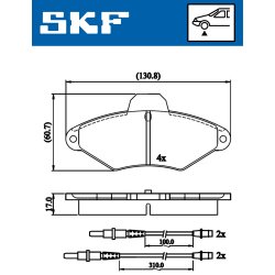 Brake Pad Set VKBP80601E SKF VKBP 80601 E OE Ref 1617251980