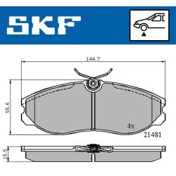 Brake Pad Set VKBP80603 SKF VKBP 80603 OE Ref 410600F025