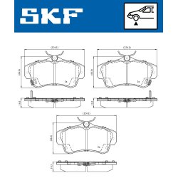 Brake Pad Set VKBP80605A SKF VKBP 80605 A OE Ref 05017843AA