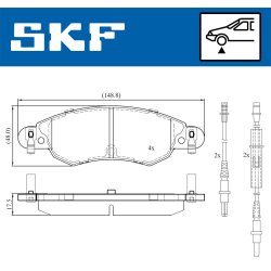 Brake Pad Set VKBP80607E SKF VKBP 80607 E OE Ref 425214