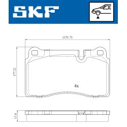 Brake Pad Set VKBP80609 SKF VKBP 80609 OE Ref 107856041