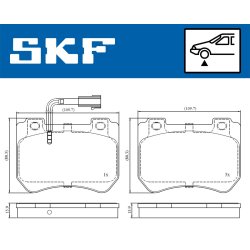 Brake Pad Set VKBP80610E SKF VKBP 80610 E OE Ref 77364900