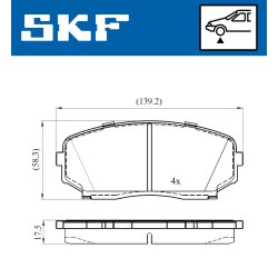 Brake Pad Set VKBP80612A SKF VKBP 80612 A OE Ref EHY23328Z