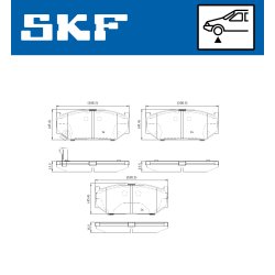 Brake Pad Set VKBP80614A SKF VKBP 80614 A OE Ref 5520057K10