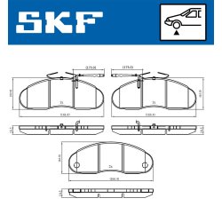 Brake Pad Set VKBP80616E SKF VKBP 80616 E OE Ref 069026560
