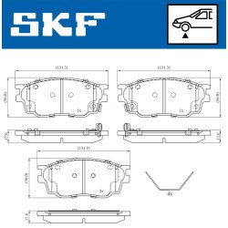 Brake Pad Set VKBP80619A SKF VKBP 80619 A OE Ref G2YD3323Z
