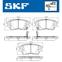 Brake Pad Set VKBP80621A SKF VKBP 80621 A OE Ref 5810102A10
