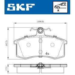 Brake Pad Set VKBP80626 SKF VKBP 80626 OE Ref 21083501089