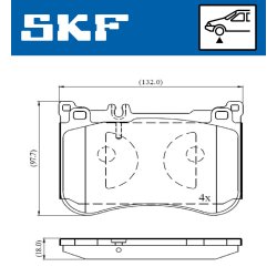 Brake Pad Set VKBP80631 SKF VKBP 80631 OE Ref 0004204404 SKF