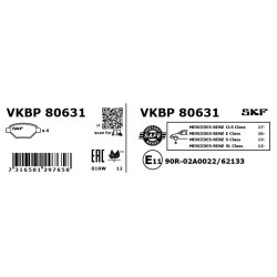 Brake Pad Set VKBP80631 SKF VKBP 80631 OE Ref 0004204404 SKF