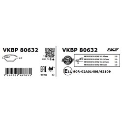Brake Pad Set VKBP80632 SKF VKBP 80632 OE Ref 0064203620 SKF