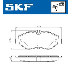 Brake Pad Set VKBP80633E SKF VKBP 80633 E OE Ref 0044206720