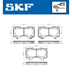 Brake Pad Set VKBP80635A SKF VKBP 80635 A OE Ref 0446502440