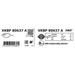 Brake Pad Set VKBP80637A SKF VKBP 80637 A OE Ref 581012YA50 SKF