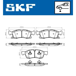 Brake Pad Set VKBP80639A SKF VKBP 80639 A OE Ref 00K68052369AB SKF