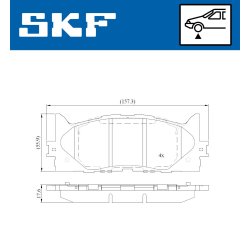 Brake Pad Set VKBP80642 SKF VKBP 80642 OE Ref 0446506070 SKF