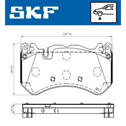 Brake Pad Set VKBP80643E SKF VKBP 80643 E OE Ref 4F0698151F SKF