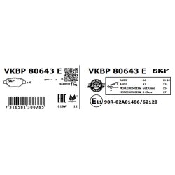 Brake Pad Set VKBP80643E SKF VKBP 80643 E OE Ref 4F0698151F SKF