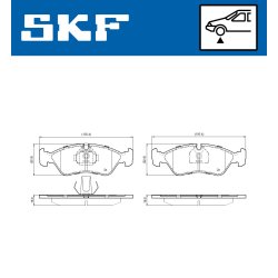Brake Pad Set VKBP80645 SKF VKBP 80645 OE Ref 1605089 SKF