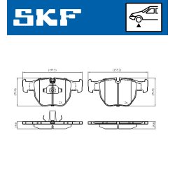 Brake Pad Set VKBP80656 SKF VKBP 80656 OE Ref SFC000010