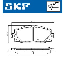 Brake Pad Set VKBP80680 SKF VKBP 80680 OE Ref 044650D140