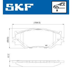 Brake Pad Set VKBP80684 SKF VKBP 80684 OE Ref 0446553020