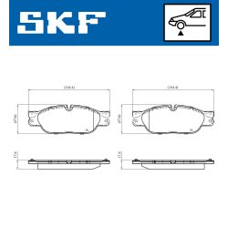 Brake Pad Set VKBP80687 SKF VKBP 80687 OE Ref C2C15990