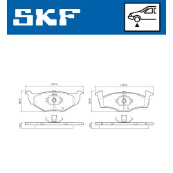 Brake Pad Set VKBP80697 SKF VKBP 80697 OE Ref 140698151B
